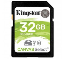 Карта пам'яті Kingston 32GB SDHC class 10 UHS-I U3 Canvas Select (SDS/32GB)