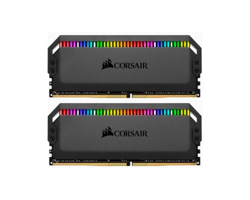 Модуль пам'яті для комп'ютера DDR4 32GB (2x16GB) 3000 MHz Dominator Platinum RGB Black Corsair (CMT32GX4M2C3000C15)