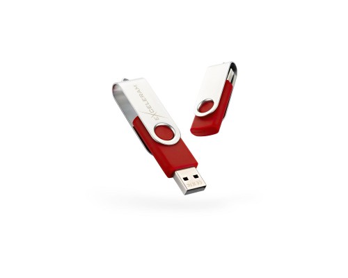 USB флеш накопичувач eXceleram 32GB P1 Series Silver/Red USB 2.0 (EXP1U2SIRE32)