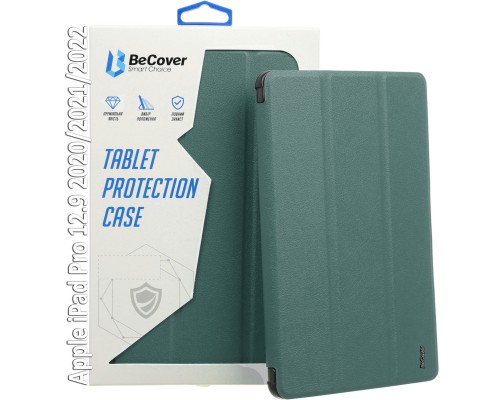 Чохол до планшета BeCover Tri Fold Soft TPU Silicone Apple iPad Pro 12.9 2020/2021/2022 Dark Green (709713)