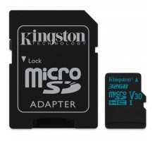 Карта пам'яті Kingston 32GB microSDHC class 10 UHS-I U3 Canvas Go (SDCG2/32GB)