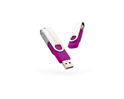 USB флеш накопичувач eXceleram 16GB P1 Series Silver/Purple USB 2.0 (EXP1U2SIPU16)