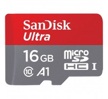 Карта памяти SANDISK 16GB microSDHC class 10 UHS-I U1 A1 (SDSQUAR-016G-GN6MN)