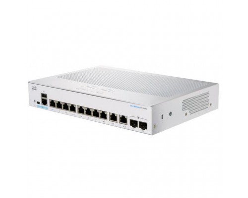 Комутатор мережевий Cisco CBS350-8T-E-2G-EU