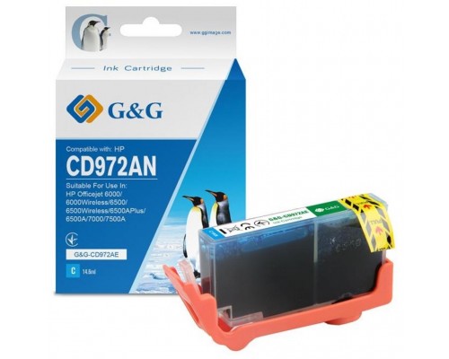 Картридж G&G HP No.920XL OJ6000/6500/7000/7500 cyan (G&G-CD972AE)