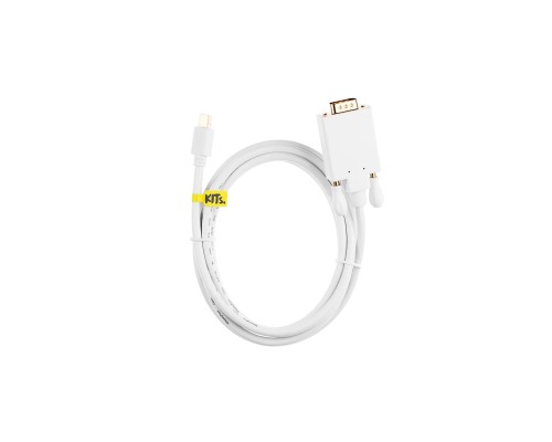 Кабель мультимедійний MiniDisplayPort to VGA 2.0m white Kit (KITS-FL-003)