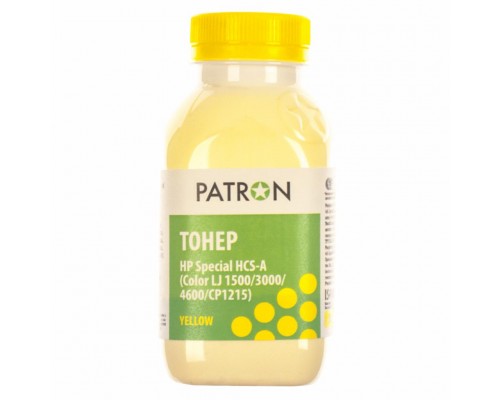 Тонер HP CLJ 1500/3000/4600/CP1215) YELLOW 50г Patron (HCS-A-Y-050)