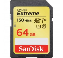 Карта пам'яті SanDisk 64GB SDXC class 10 UHS-I Extreme (SDSDXV6-064G-GNCIN)