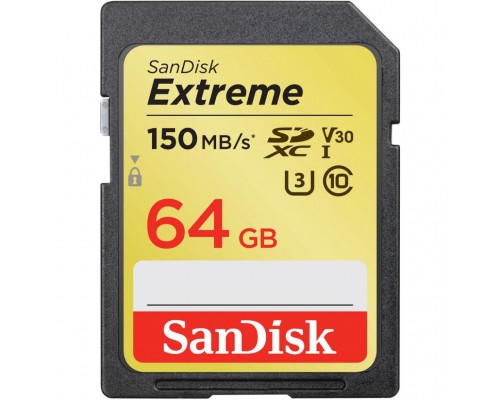 Карта пам'яті SanDisk 64GB SDXC class 10 UHS-I Extreme (SDSDXV6-064G-GNCIN)