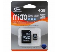 Карта пам'яті Team 4Gb microSDHC class 4 (TUSDH4GCL403)