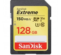 Карта памяти SANDISK 128GB SDXC class 10 UHS-I U3 Extreme (SDSDXV5-128G-GNCIN)