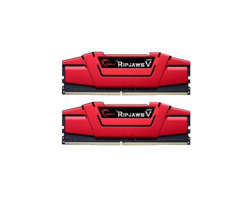 Модуль пам'яті для комп'ютера DDR4 16GB (2x8GB) 2666 MHz RipjawsV RED G.Skill (F4-2666C15D-16GVR)