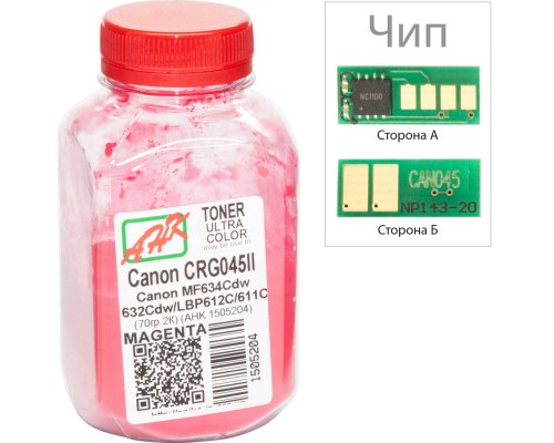 Тонер Canon MF610/630 70г Magenta +chip AHK (1505208)