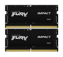 Модуль пам'яті для ноутбука SoDIMM DDR5 32GB (2x16GB) 5600 MHz Impact Black Kingston Fury (ex.HyperX) (KF556S40IBK2-32)