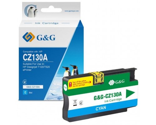 Картридж G&G HP Designjet T120/T520 Cyan (G&G-CZ130A)