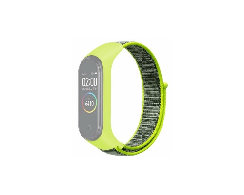 Ремінець до фітнес браслета BeCover Nylon Style для Xiaomi Mi Smart Band 7 Lime-Gray (707664)