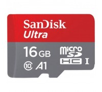 Карта пам'яті SANDISK 16GB microSDHC class 10 UHS-I U1 (SDSQUAR-016G-GN6MA)