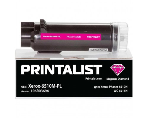 Тонер-картридж Printalist Xerox Ph6510N, WC 6515N, 106R03694 Magenta (Xerox-6510M-PL)