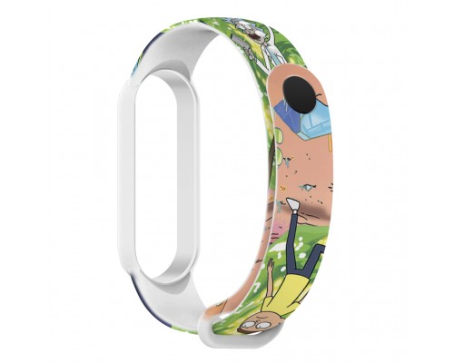 Ремінець до фітнес браслета Armorstandart RM для Xiaomi Mi Band 7/6/5 Cartoon White (ARM59272)