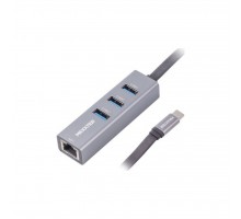 Концентратор Maxxter Type-C to Gigabit Ethernet, 3 Ports USB 3.0 (NECH-3P-02)