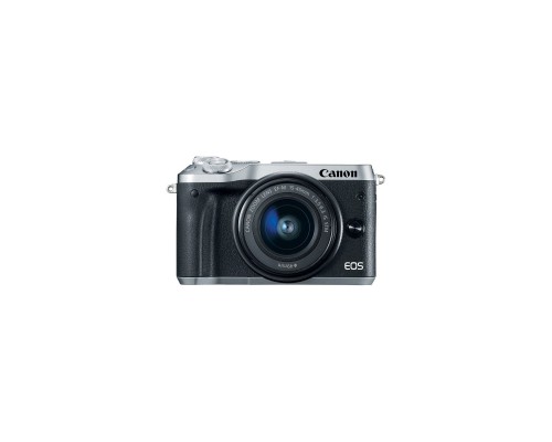 Цифровий фотоапарат Canon EOS M6 Kit 15-45 IS STM Silver (1725C045)