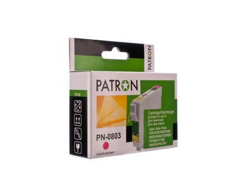 Картридж PATRON EPSON R265/285/360,RX560/585/685,P50,PX650 MAGENTA (T0803) (PN-0803)