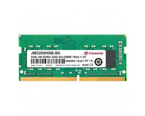 Модуль памяти для ноутбука SoDIMM DDR4 8GB 3200 MHz Transcend (JM3200HSB-8G)