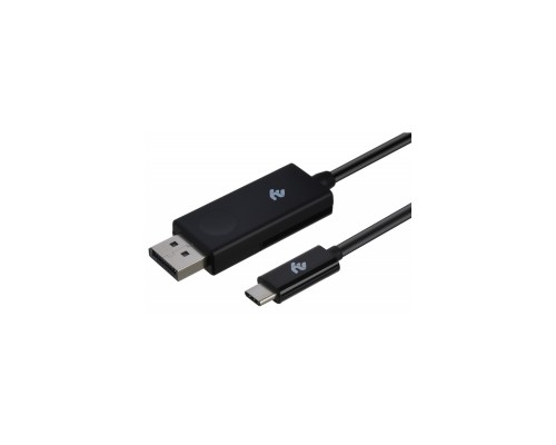 Кабель мультимедійний Type-C to DisplayPort (AM/AM), 1m, black 2E (2E-W1402)