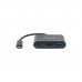 Концентратор Intracom USB3.1 Type-C to USB3.0/HDMI/USB-C (F) black Manhattan (152037)