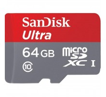 Карта пам'яті SANDISK 64GB microSD Class 10 UHS-I Ultra (SDSQUNS-064G-GN3MN)