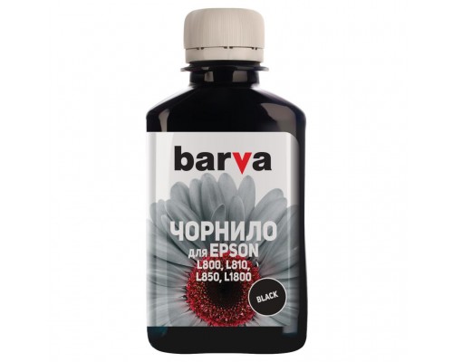 Чорнило BARVA EPSON L800/L810/L850/L1800 (T6731) 180г BLACK (L800-409)