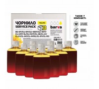 Чернила BARVA Canon CLI-521/CL-511 Yellow 10x100мл ServicePack (C521-1SP-Y)