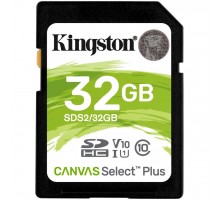 Карта пам'яті Kingston 32GB SDXC class 10 UHS-I U3 Canvas Select Plus (SDS2/32GB)