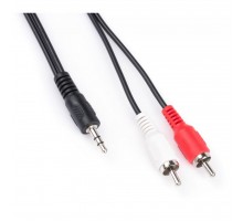 Кабель мультимедійний Jack 3.5mm male to 2xRCA 5.0m Vinga (3.5STM2RCAM01-5.0)