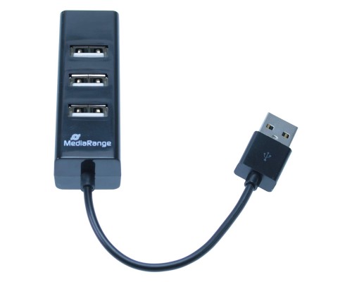 Концентратор MediaRange USB 2.0 hub 1:4, bus-powered, black (MRCS502)