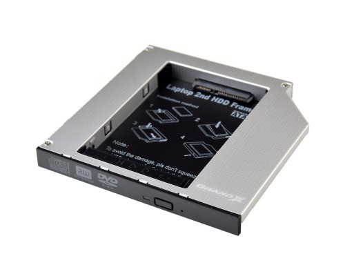 Фрейм-перехідник Grand-X HDD 2.5'' to notebook 12.7 mm ODD SATA/mSATA (HDC-25N)