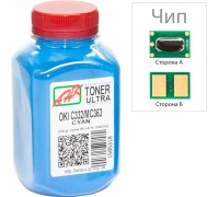 Тонер OKI C332/MC363, 100г Cyan+chip AHK (1505322)