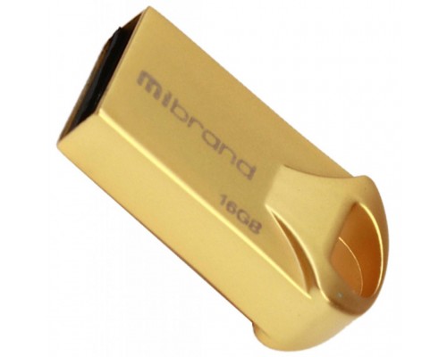 USB флеш накопичувач Mibrand 16GB Hawk Gold USB 2.0 (MI2.0/HA16M1G)