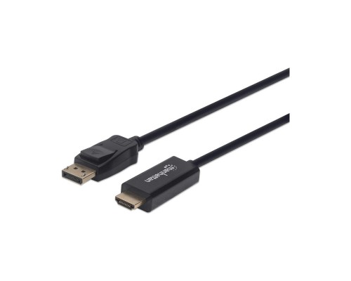 Кабель мультимедійний DisplayPort M to HDMI M 1.0m 4K60Hz UFHD Manhattan Intracom (153195)