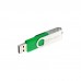 USB флеш накопичувач eXceleram 16GB P1 Series Silver/Green USB 2.0 (EXP1U2SIGR16)