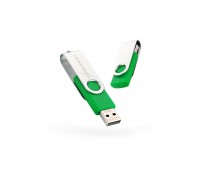 USB флеш накопичувач eXceleram 16GB P1 Series Silver/Green USB 2.0 (EXP1U2SIGR16)