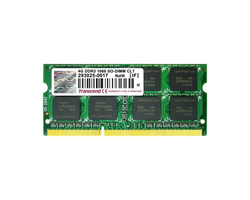 Модуль памяти для ноутбука SoDIMM DDR3 4GB 1066 MHz Transcend (TS4GAP1066S)