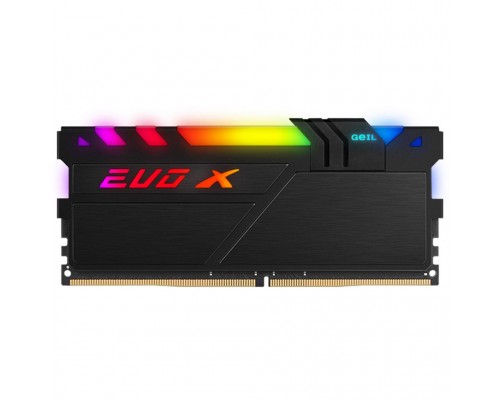 Модуль пам'яті для комп'ютера DDR4 16GB 3200 MHz EVO X II Black GEIL (GEXSB416GB3200C16BSC)