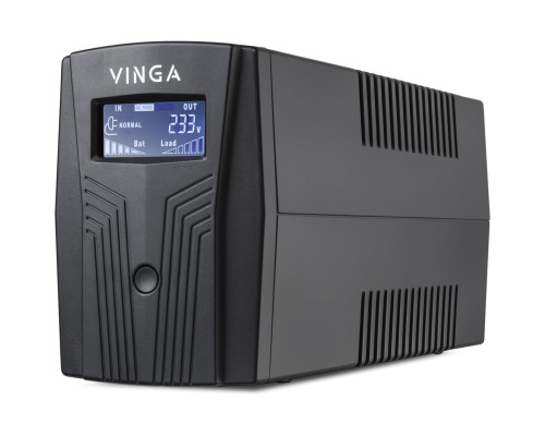 Пристрій безперебійного живлення Vinga LCD 1200VA plastic case (VPC-1200P)