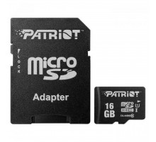 Карта пам'яті Patriot 16GB microSD class10 UHS-I (PSF16GMCSDHC10)