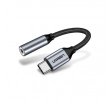 Перехідник Ugreen Type-C M to 3.5mm F Audio Adapter 10 сm AV142 (Gray) (30632)