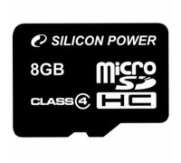 Карта пам'яті Silicon Power 8Gb microSDHC class 4 (SP008GBSTH004V10)