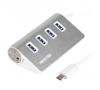 Концентратор Maxxter USB 3.0 Type-C 4 ports silver (HU3С-4P-01)