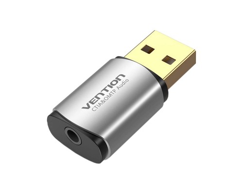 Звукова плата Vention Audio USB 1х3,5mm jack 4pin Metal (OMTP-CTIA) (CDLH0)