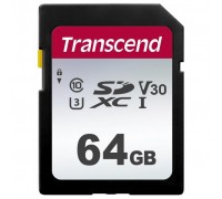 Карта памяти Transcend 64GB SDXC class 10 UHS-I U3 V30 (TS64GSDC300S)